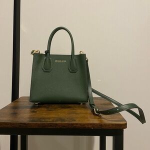 Michael Kors Dark Bosco Green Small Crossbody Bag